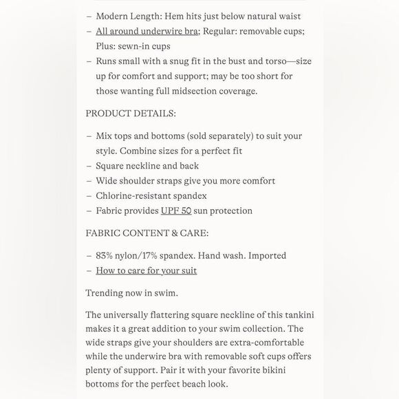 Land's End Plus Size square neck underwire Tankini top
Rich Olive Green Various - Picture 5 of 7